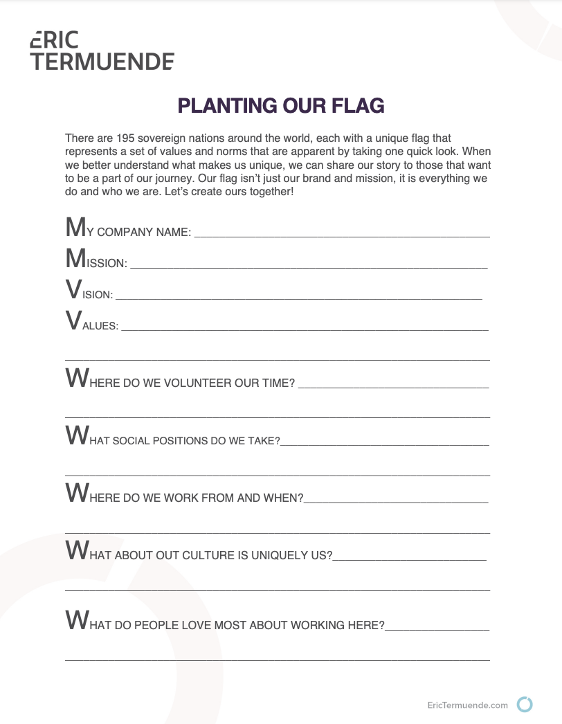Recruitment and Retention - Planting our Flag Exercise