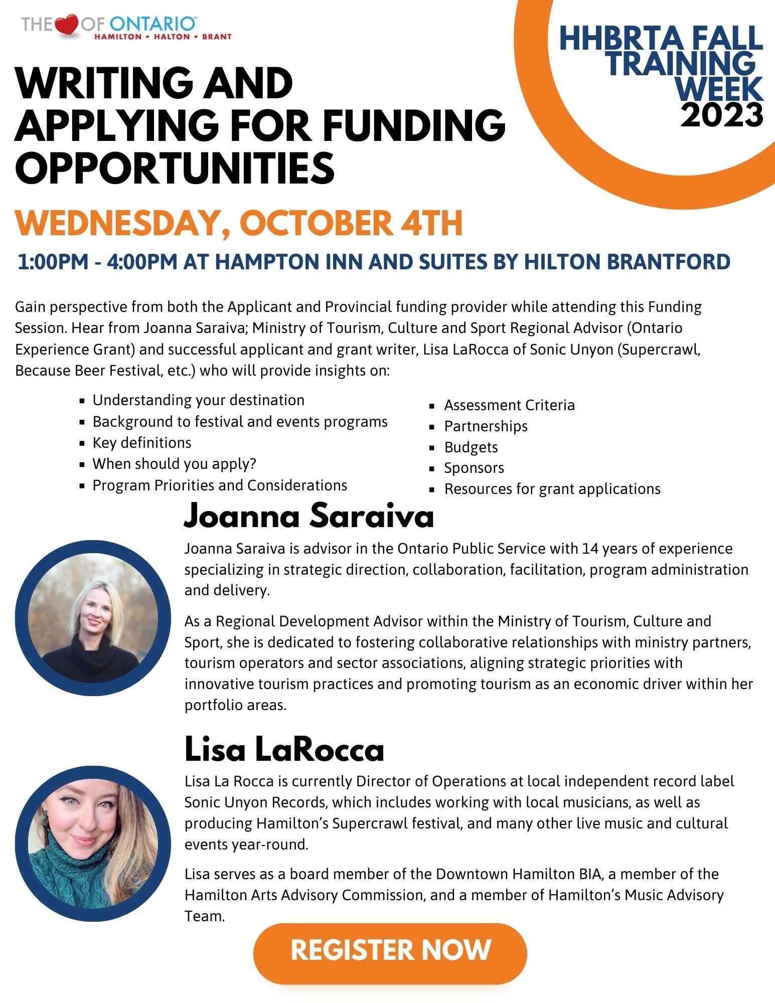 Writing & Applying for Funding Opportunities: Funding Provider Presentation